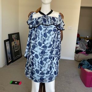 NWOT T.D.C. FLORAL MINI DRESS SIZE XS